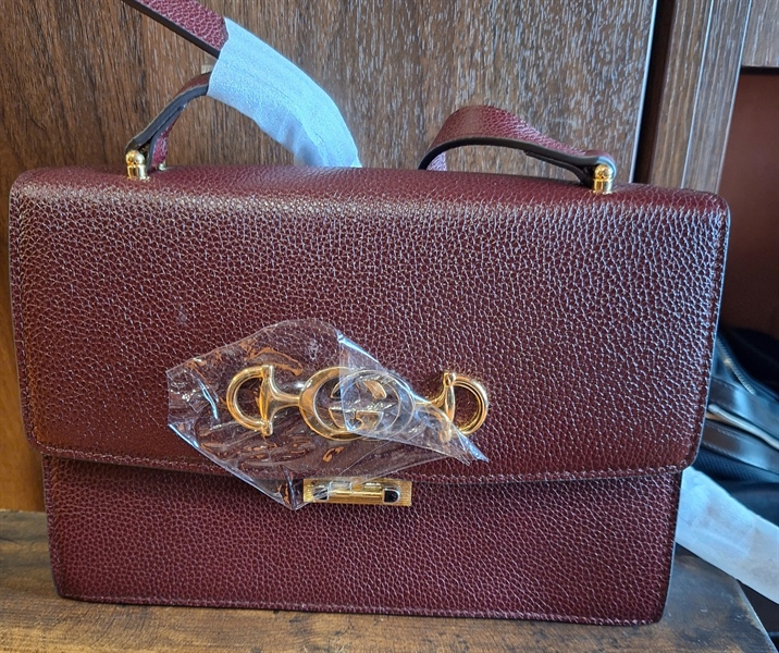 Túi GG Zumi nâu tím size 23 +