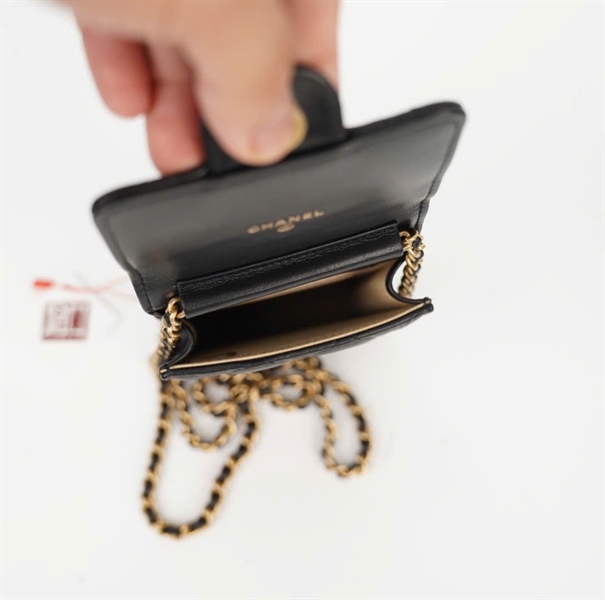 Túi Chanel Phone đen đính charm (31264014) sz10 (HC) +