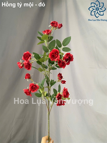 Hồng tỷ muội - Hoa cành dài - Hoa Lụa Vân Vượng
