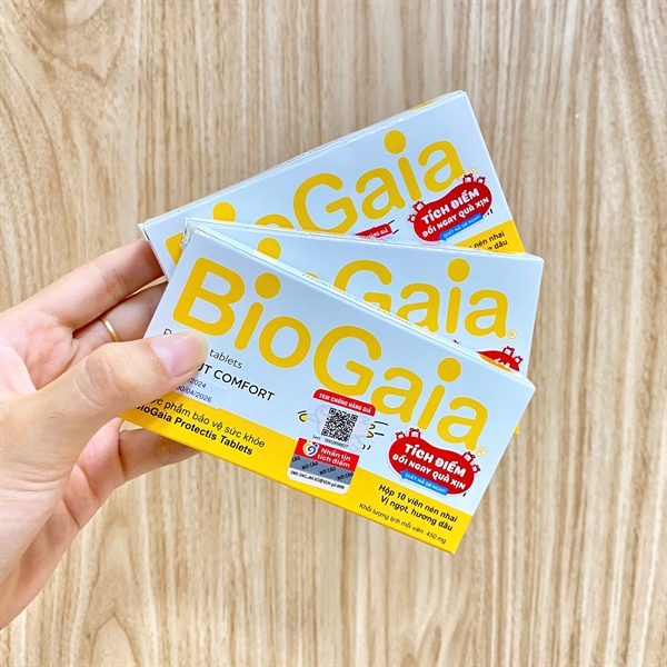 Men vi sinh BioGaia Protectis viên nhai Mẹ bé 2+