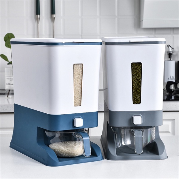 Thùng Đựng Gạo Thông Minh Tặng Kèm Cốc Vo Gạo Dung Tích 10Kg Tiện Lợi