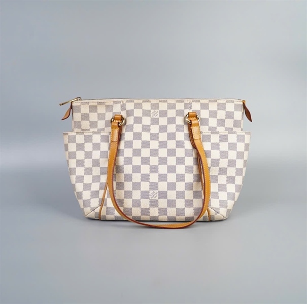 Túi LV ô vuông xám sz28 +