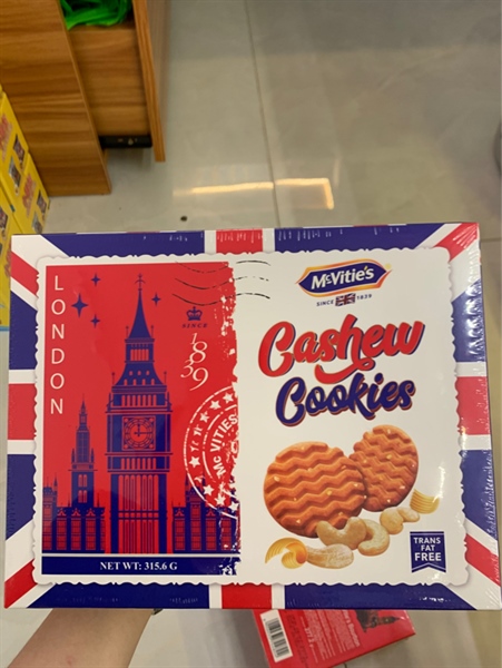 Bánh quy mcvites cashew Cookies 315G