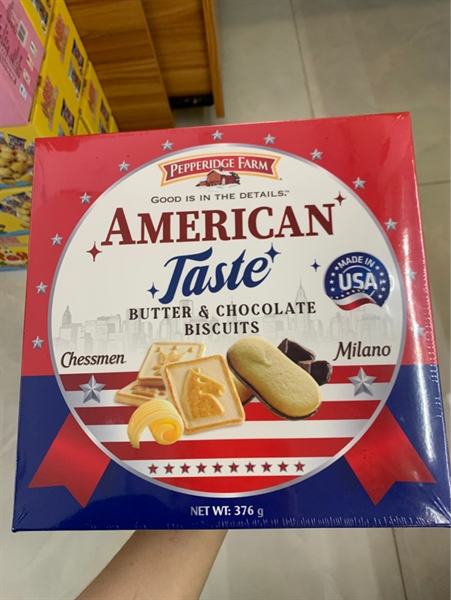Bánh quy bơ Pepperidge Farm america taste hộp giấy ngựa 376G