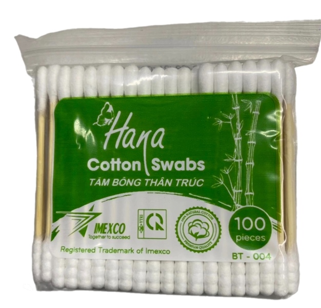 Tăm bông thân trúc 100 cái