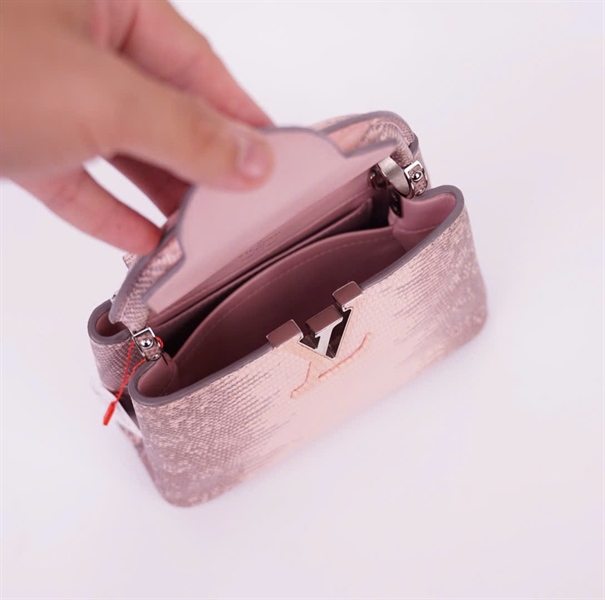 Túi LV Capu màu hồng da trăn sz20 (MI4127) (HC) +