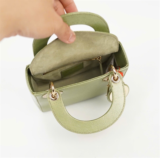 Túi Dior Lady xanh bơ sz mini (02-MA-0220) (HC) +