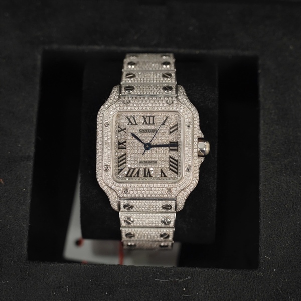 Đồng hồ Cartier mặt vuông full kim (112515YX) sz36 (HC) +