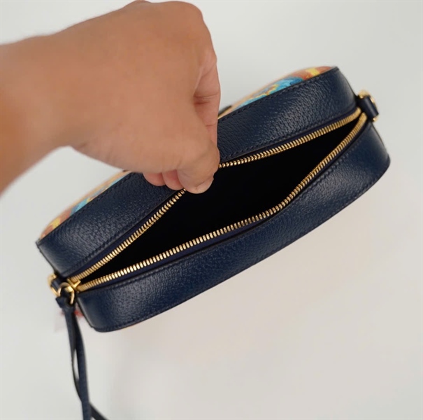 Túi GG Neo Vintage hoa vàng viền xanh (476466.520981) sz23 (HC) +