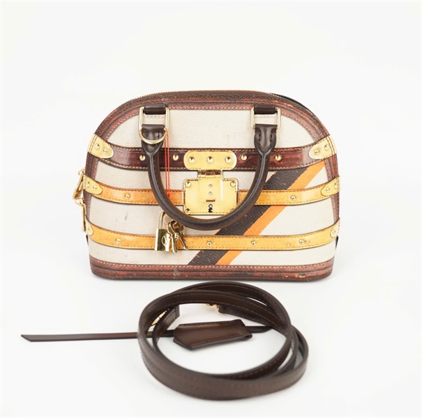 Túi LV Alma màu nude viền nâu kèm ổ+ chìa (FL2168) (HC) +