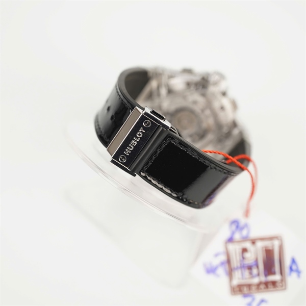 Đồng hồ Hublot mặt tròn đính đá quai da đen (1064259) (HC)+