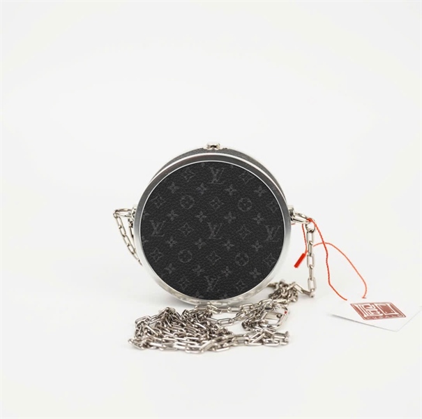 Túi LV tròn hoa đen viền bạc (HC) +
