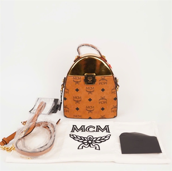 Túi MCM màu nâu sz16 +