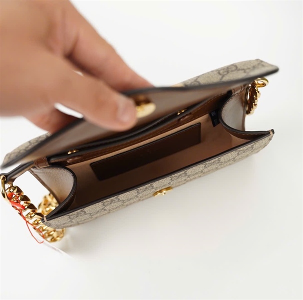 Túi GG 1955 xám viền nâu (E038996734) sz20 +