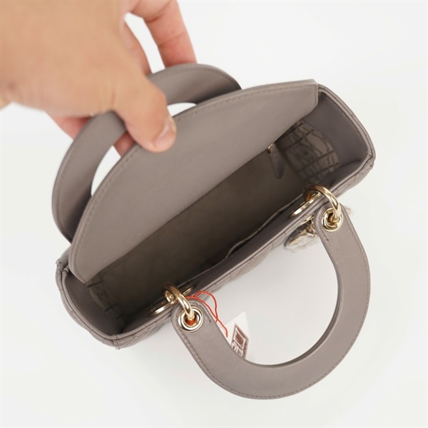 Túi Dior Lady xám sz S (01-RU-0210) (HC) +