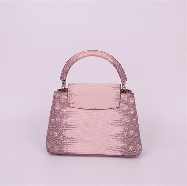 Túi LV Capu màu hồng da trăn sz20 (MI4127) (HC) +