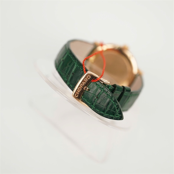 Đồng hồ Chopard mặt tròn dây xanh lá (8003489) sz34 có phiếu kiểm định (HC) +