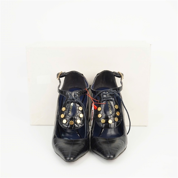 Giày Emporio Armani đen đế 9p sz38 KG +