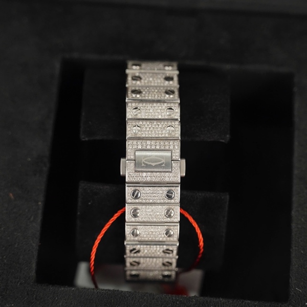 Đồng hồ Cartier mặt vuông full kim (112515YX) sz36 (HC) +