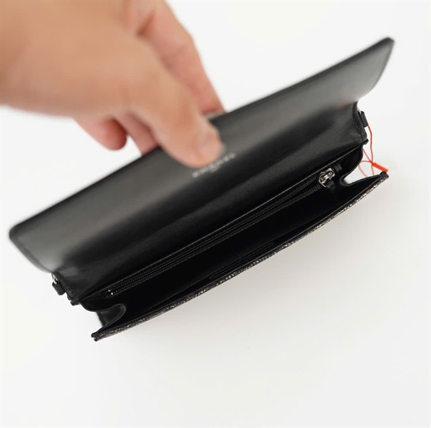 Túi Chanel Boy màu xám viền đen (21600958) sz19 (HC) +