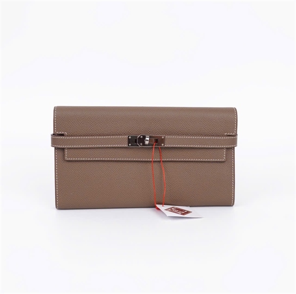 Ví Hermes màu xám đậm stamp H (HC) +