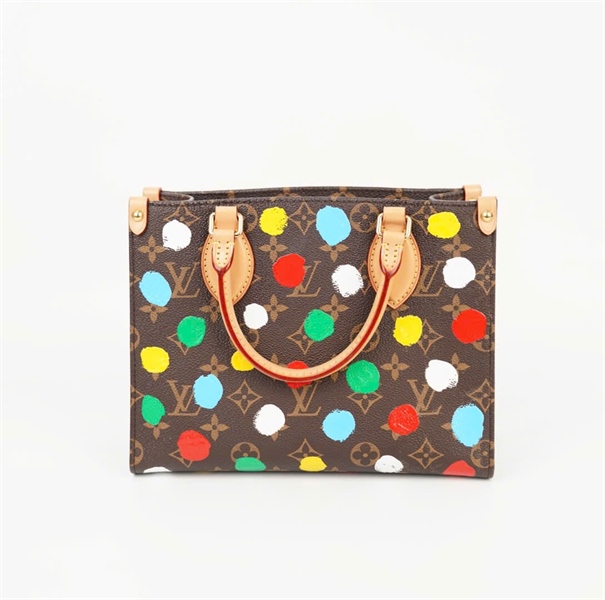 Túi LV Onthego hoa nâu chấm bi kèm ví sz24 (HC) +