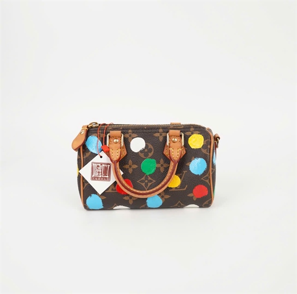 Túi LV Speedy hoa nâu chấm bi sz16 (HC) +