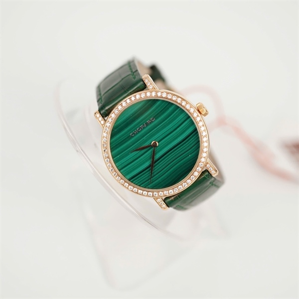 Đồng hồ Chopard mặt tròn dây xanh lá (8003489) sz34 có phiếu kiểm định (HC) +