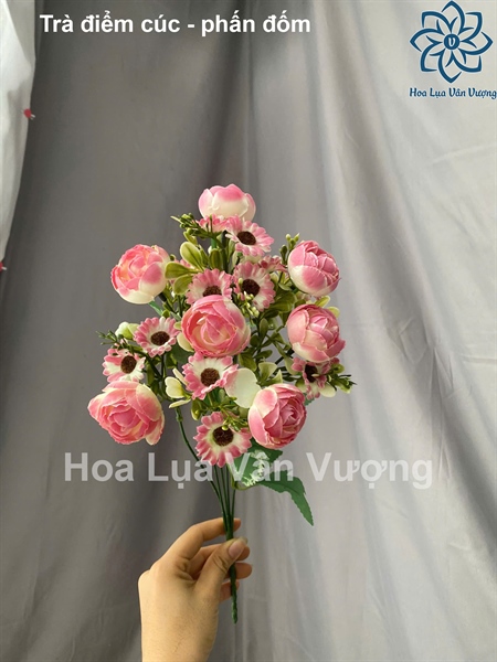 Trà điểm cúc - phấn đốm - Hoa cành ngắn - Hoa Lụa Vân Vượng