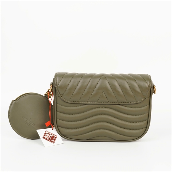 Túi LV Wave xanh rêu kèm ví 2 strap size 18 +