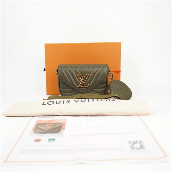 Túi LV Wave xanh rêu kèm ví 2 strap size 18 +