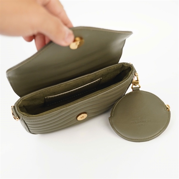 Túi LV Wave xanh rêu kèm ví 2 strap size 18 +