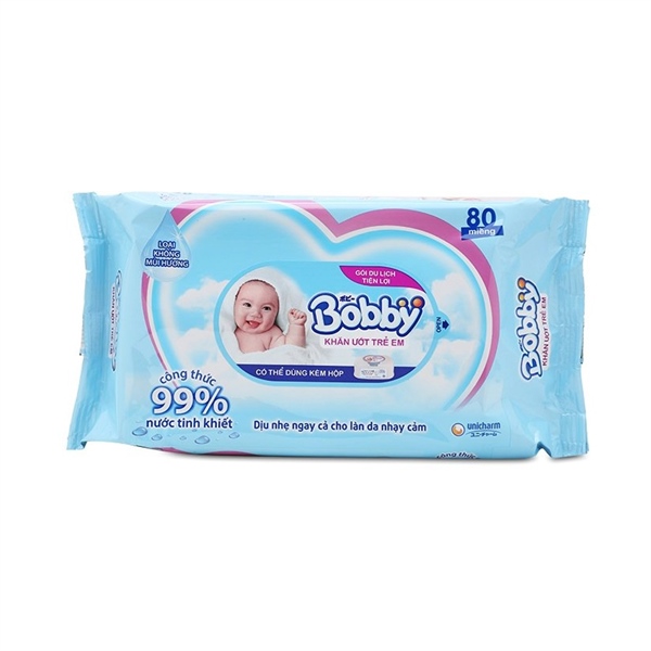Khăn ướt Bobby 80 miếng