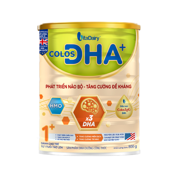 Sữa bột Colos DHA Vitadairy 1+ 800G