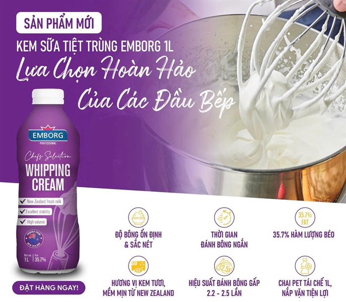 Whipping cream Emborg (1 lít)