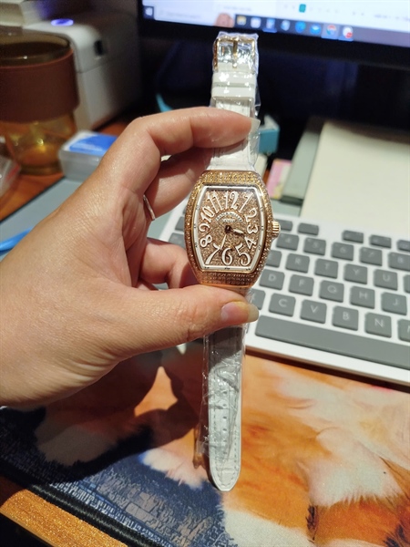 Đồng hồ Franck Muller vàng nguyên dây trắng 222 (HC) KG+