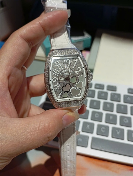 Đồng hồ Franck Muller mặt tim dây trắng 2866 (HC)+