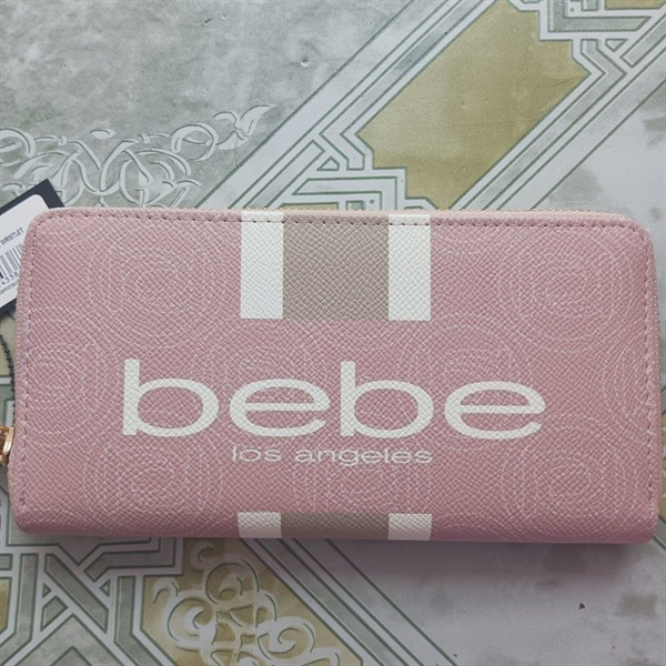 BÓP CẦM TAY BEBE HỒNG TRẮNG NÂU 49$