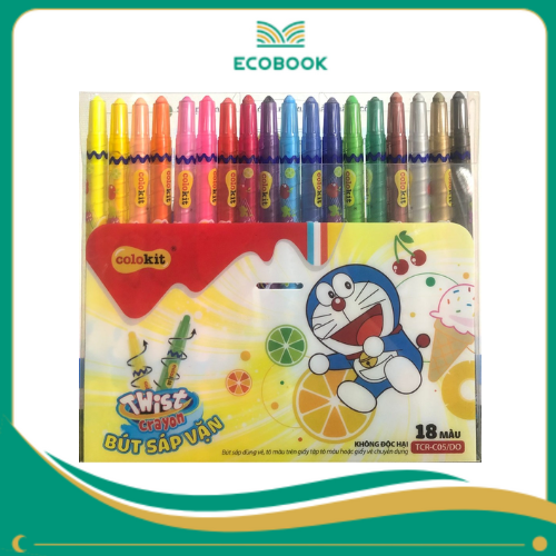 Bút sáp vặn TCR-C05/DO 18 màu