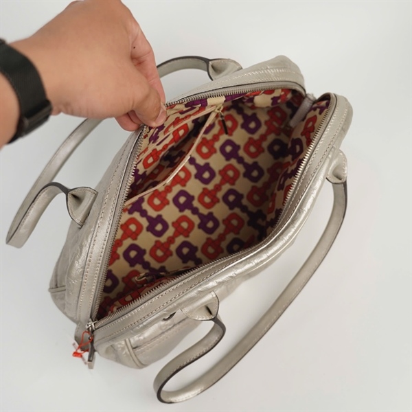 Túi GG Handle bạc sz35 KG +