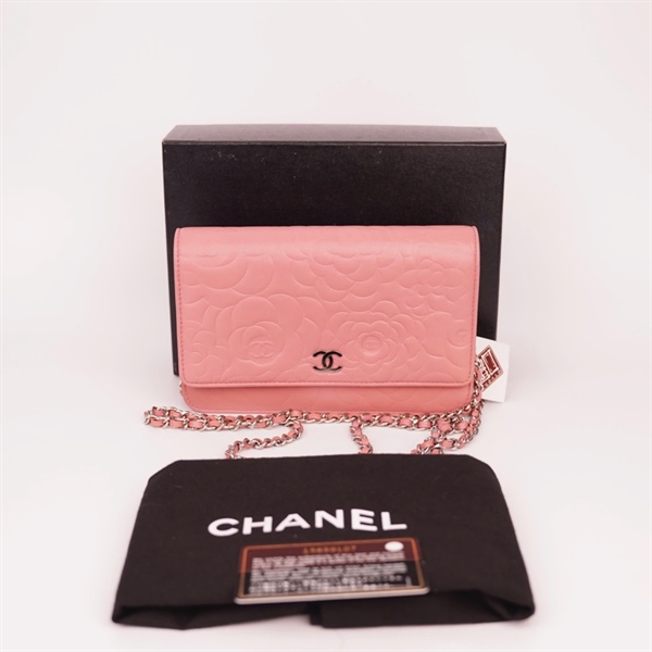 Túi Chanel Woc hồng hoa trà (15859107) sz19 (HC) +