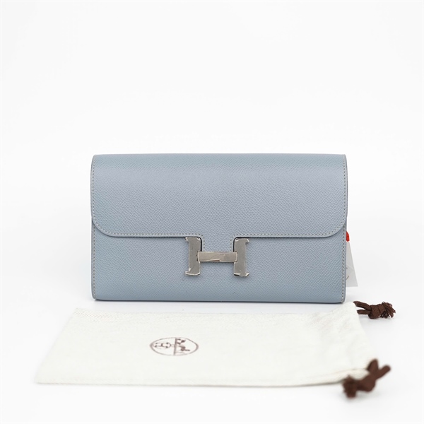 Ví Hermes xanh nhạt Stamp M (HC) +