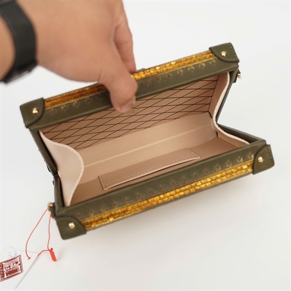 Túi LV Trunk xanh rêu viền vàng (FL1197) sz20 ( HC) +