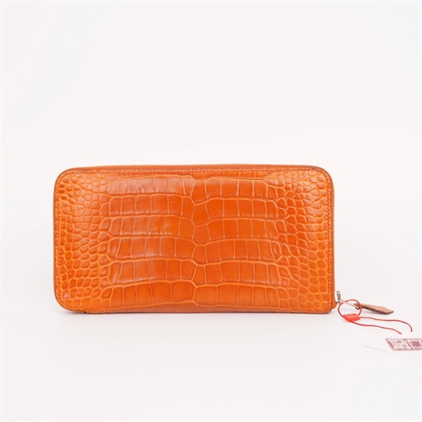 Ví Hermes da trăn màu nâu Stamp Q (HC) +