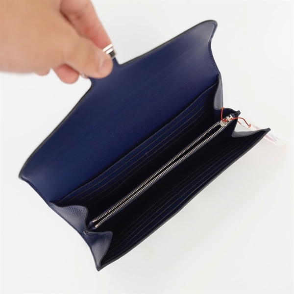 Ví Hermes màu xanh Stamp H (HC) +