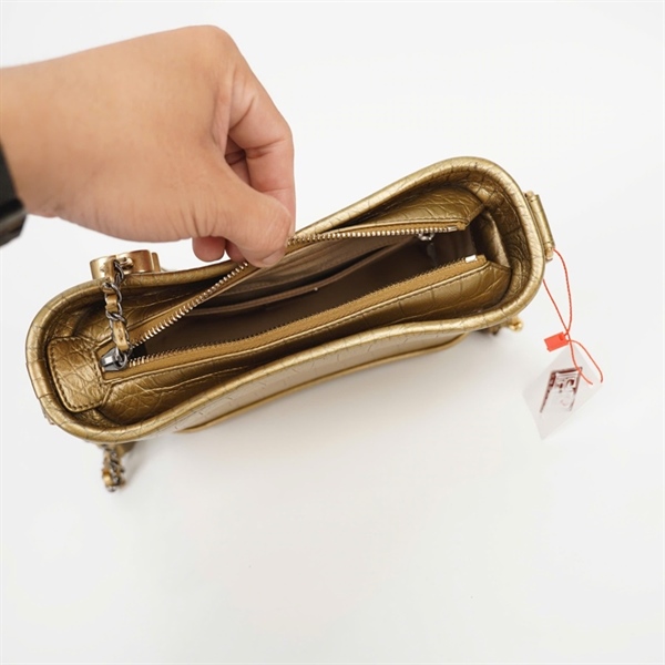 Túi Chanel Gab da cá sấu màu vàng (28229917) sz19 (HC) +