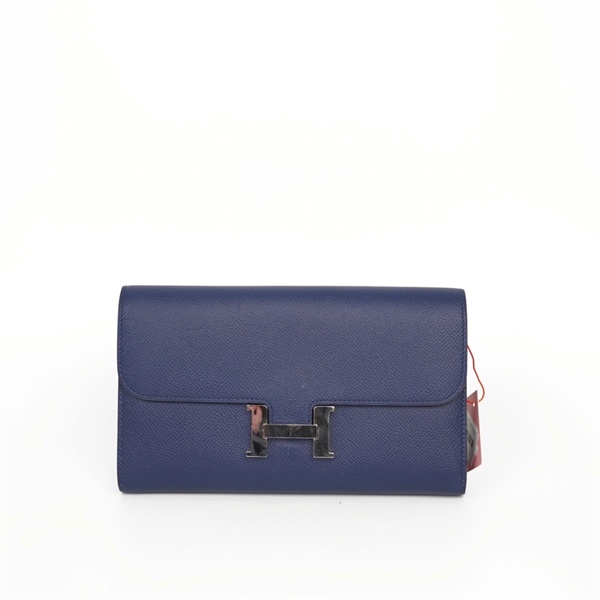 Ví Hermes màu xanh Stamp H (HC) +