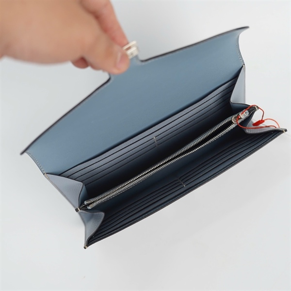 Ví Hermes xanh nhạt Stamp M (HC) +