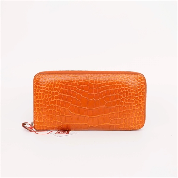 Ví Hermes da trăn màu nâu Stamp Q (HC) +