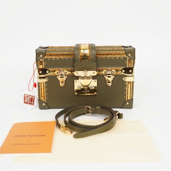 Túi LV Trunk xanh rêu viền vàng (FL1197) sz20 ( HC) +